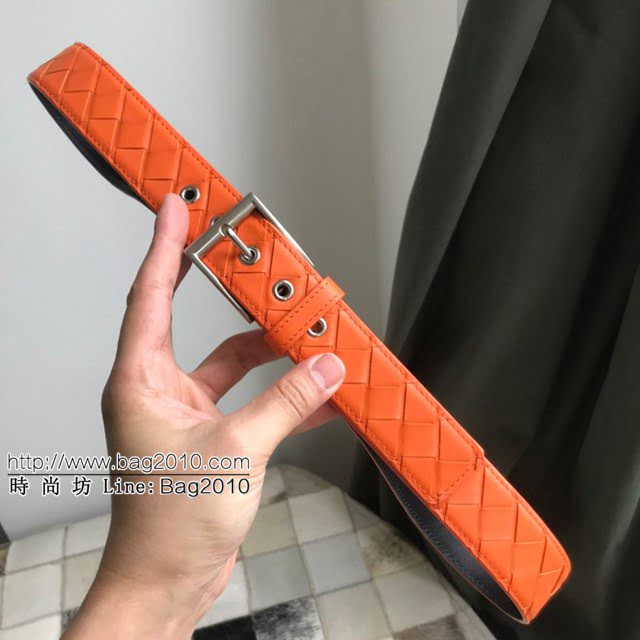 BV高端男士皮帶 寶緹嘉intrecciato編織大格腰帶  jjp1543